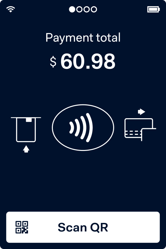 Schermata di pagamento del terminale del punto vendita Adyen
